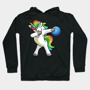 Dabbing Unicorn Bowling Funny Dancing Dab Gift- Hoodie